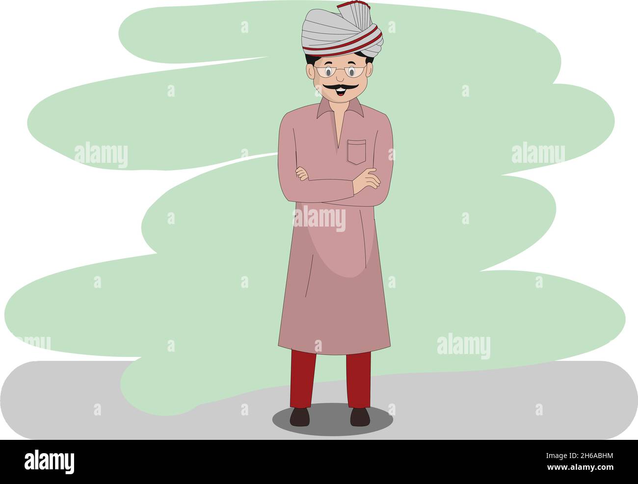 Inder steht Stock Vektor