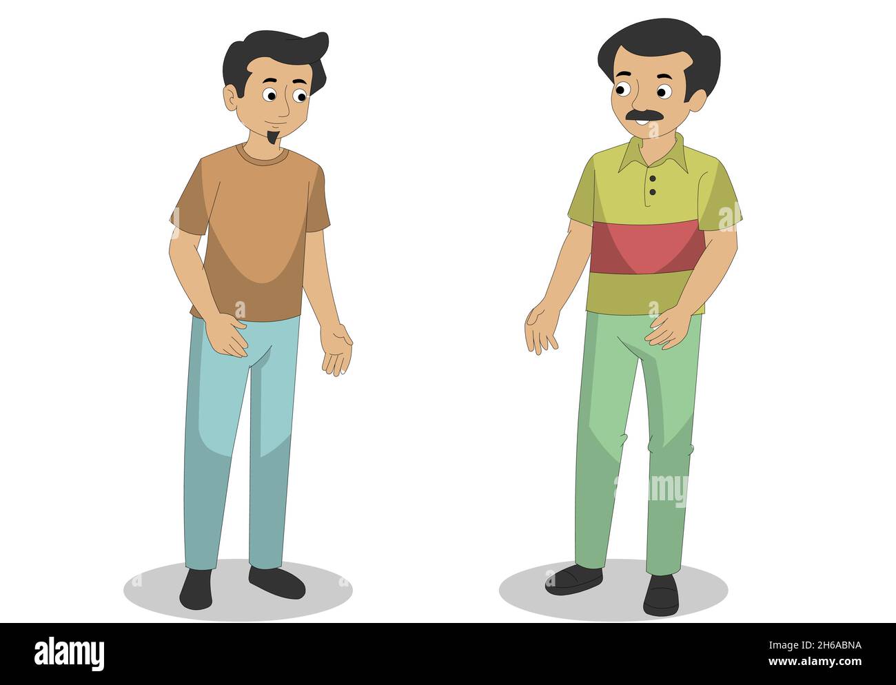 Indische Männer stehen und reden Stock Vektor