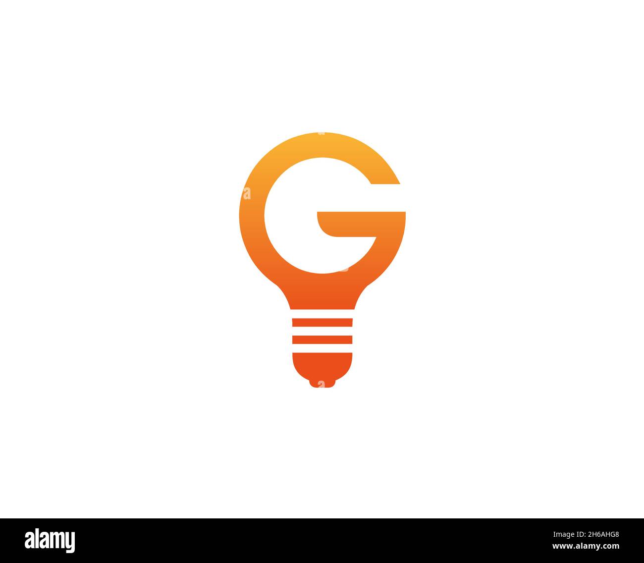 Kreative G Buchstabe Lampe Logo Design Vektor Symbol Illustration Stock Vektor