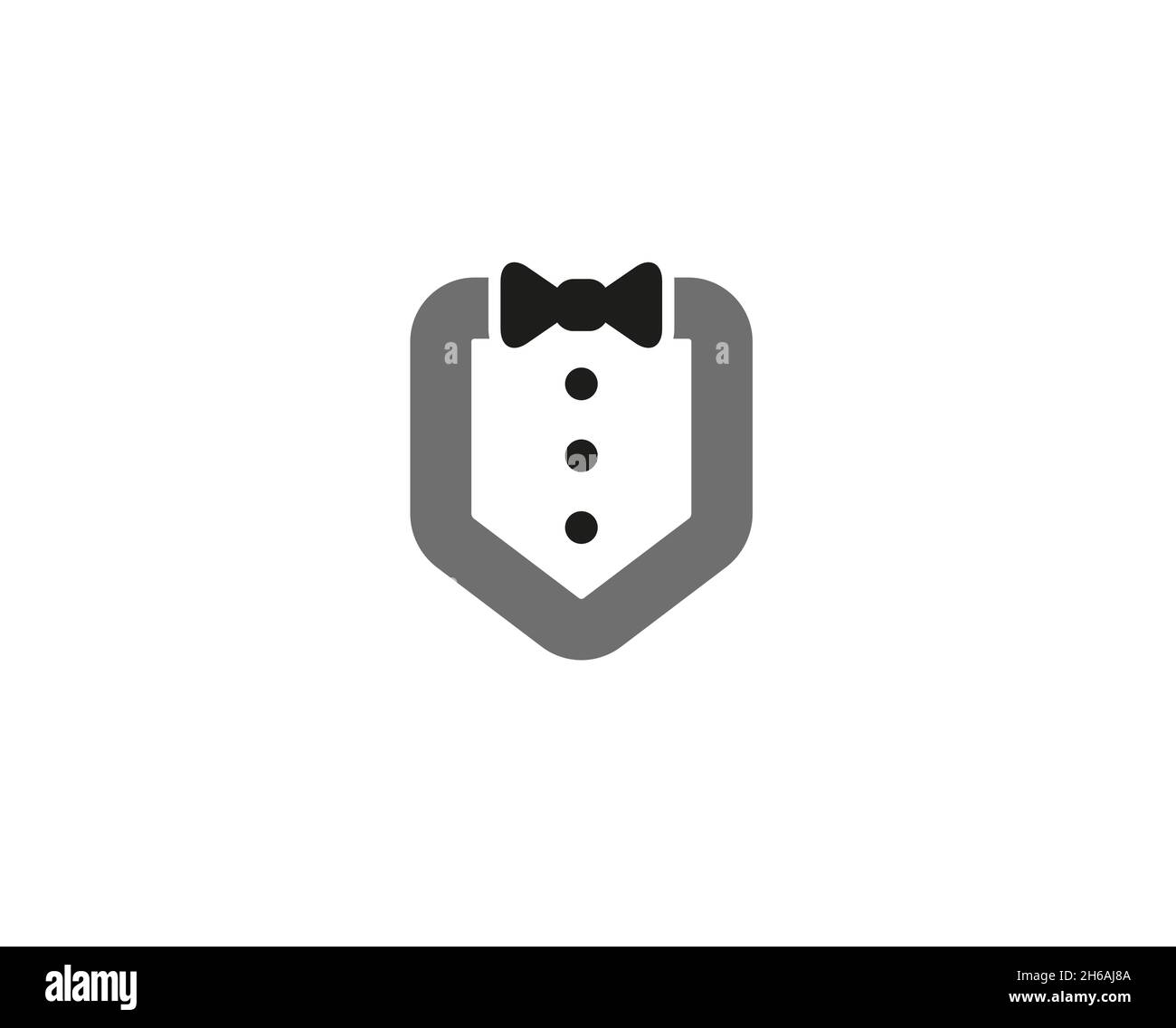 Creative Necktie Shield Logo Design Vektor Symbol Illustration Stock Vektor