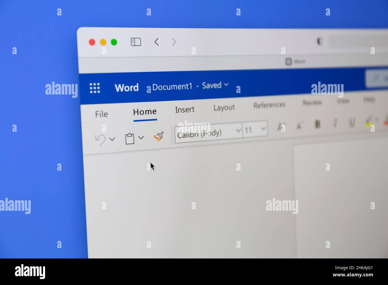 Ostersund, Schweden - 1. Juli 2021 Microsoft Word Nahaufnahme. Microsoft Word ist eine von Microsoft entwickelte Textverarbeitung. Stockfoto