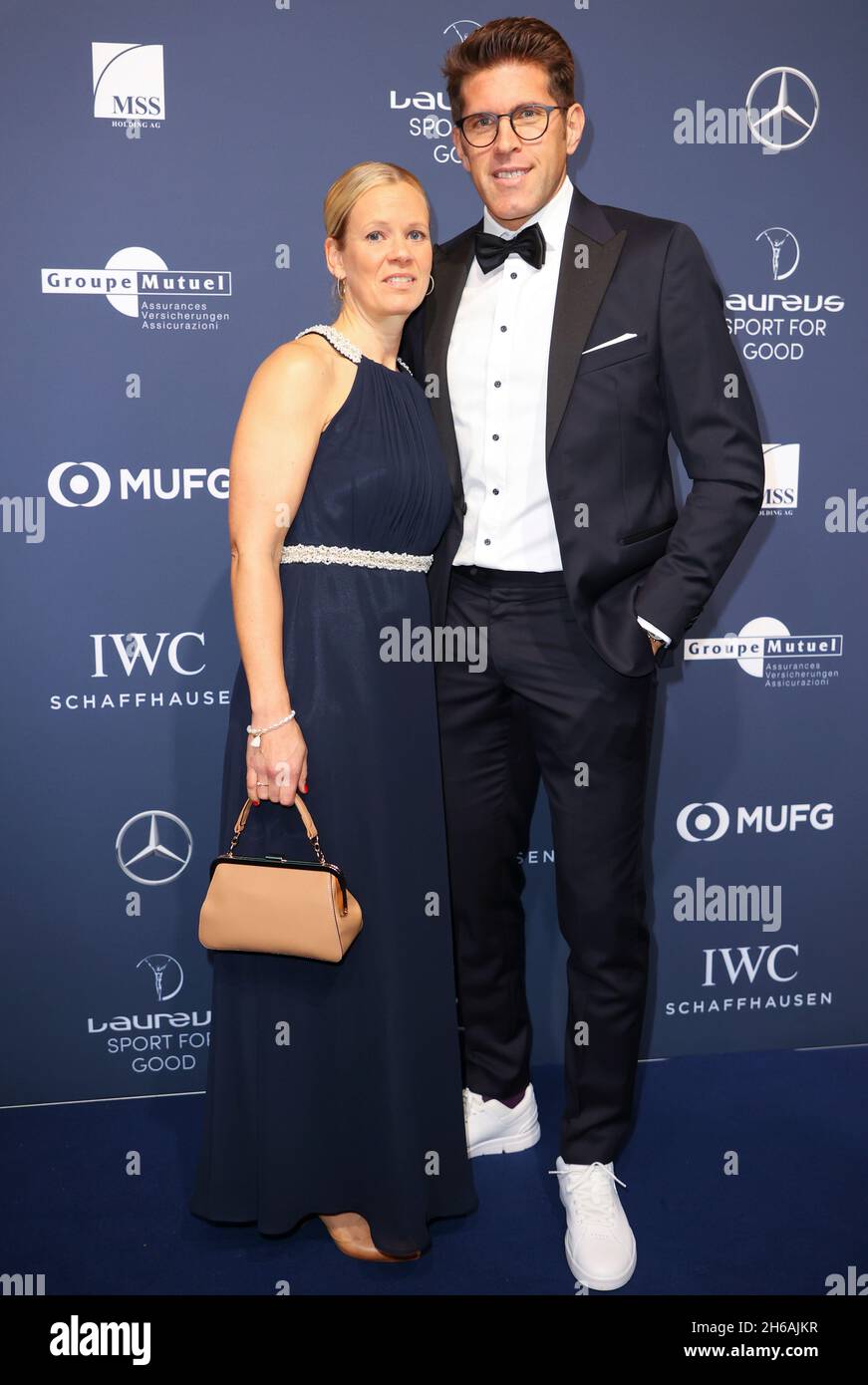 Zürich, Schweiz. November 2021. Zürich, Schweiz - 13. November 2021: Laureus Charity Night mit Fußballspieler Benjamin Huggel und Frau Yvonne. LWSA, Mandoga Media Deutschland Quelle: dpa/Alamy Live News Stockfoto