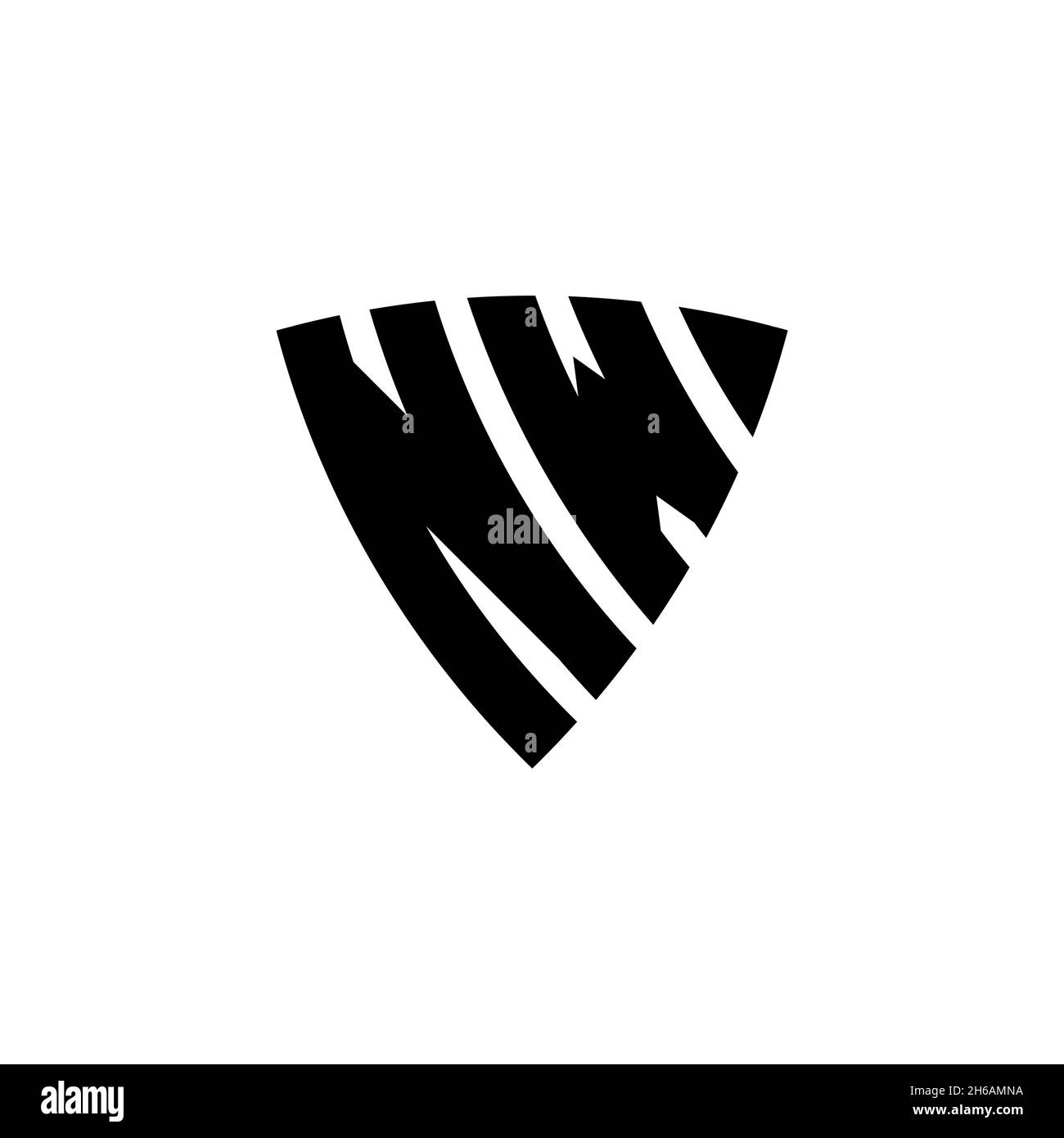 NW Monogram Logo Brief mit Dreieck Schild Form Design isoliert auf weißem Hintergrund. Dreieck-Monogramm-Logo, Schild-Monogramm-Logo, Dreieck s Stock Vektor