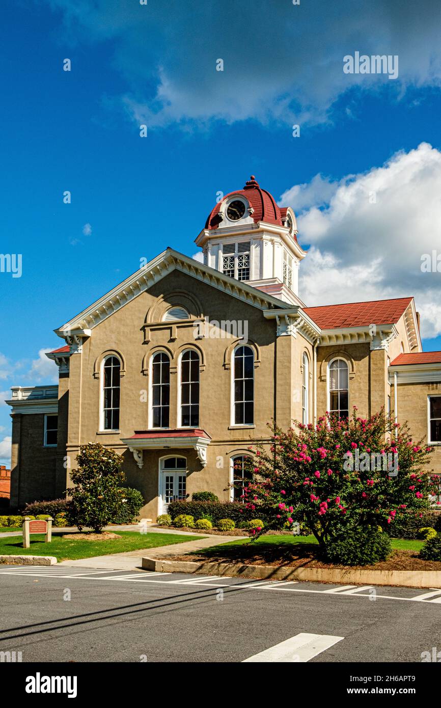 Historisches Jackson County Courthouse, Washington Street, Jefferson, Georgia Stockfoto