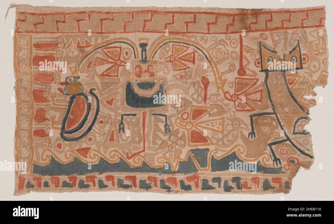 Lackiertes Textil, c. 1000 N.CHR. Stockfoto