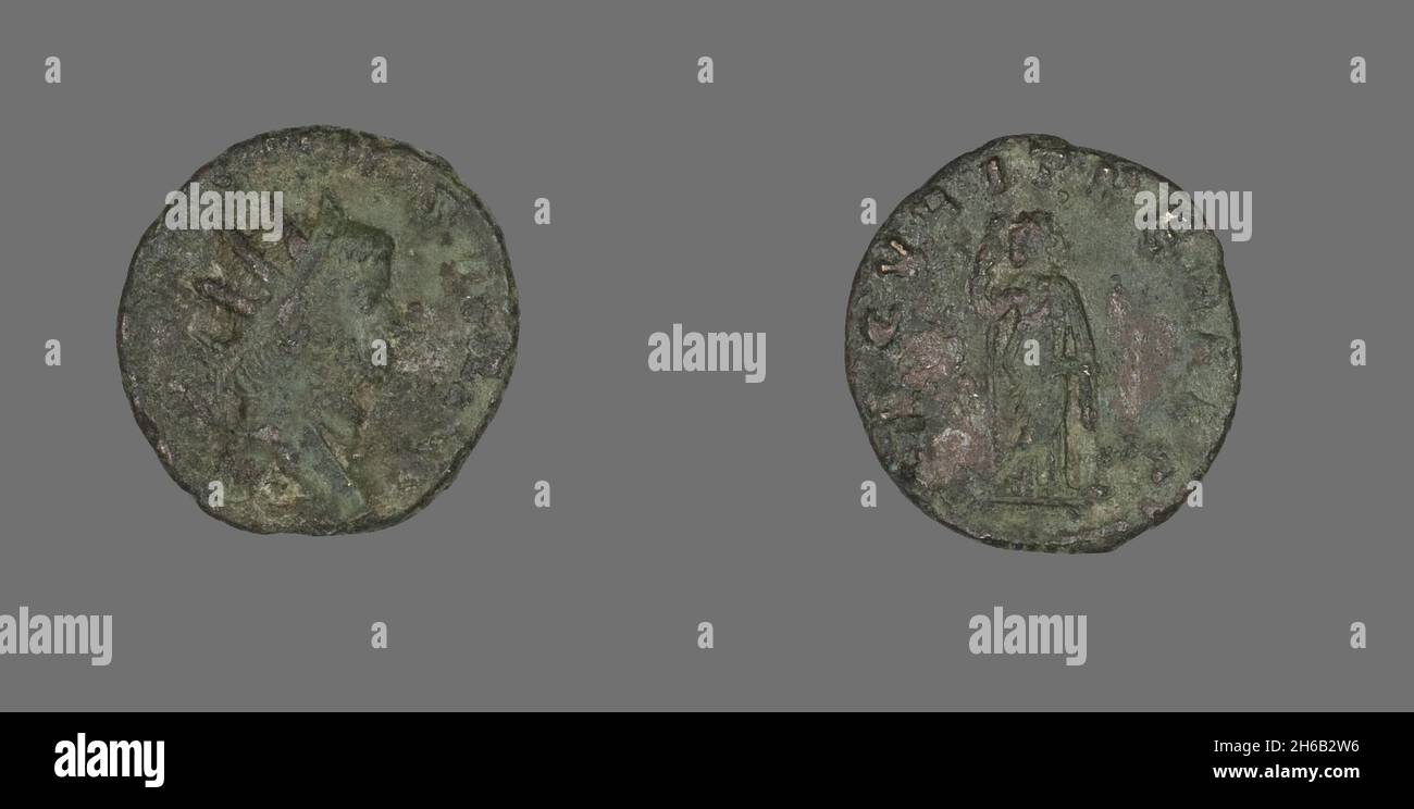 Antoninianus (Münze) Mit Kaiser Gallienus, 260-268. Stockfoto