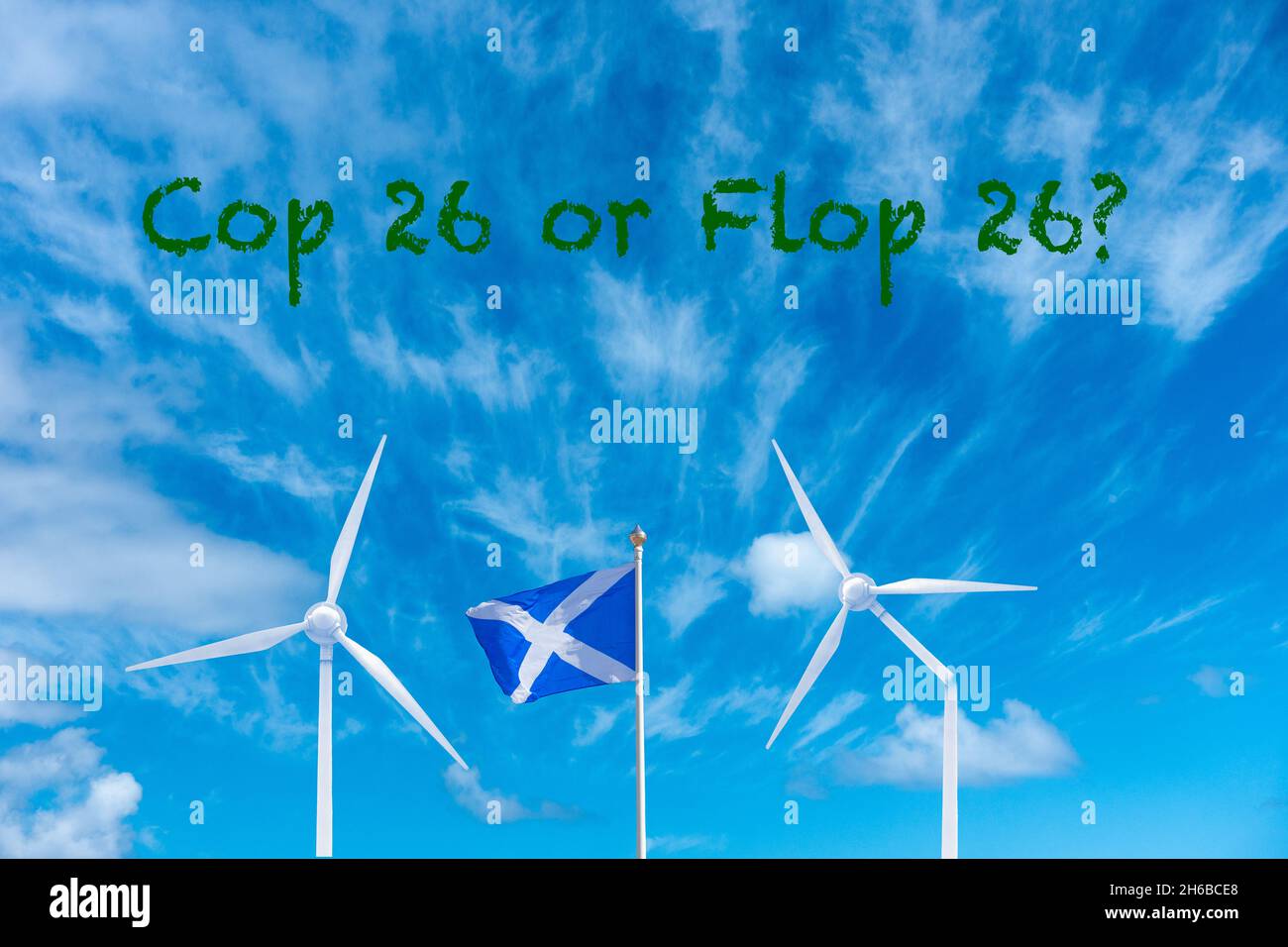 COP 26, Klimawandel, Konzept der globalen Erwärmung. Stockfoto