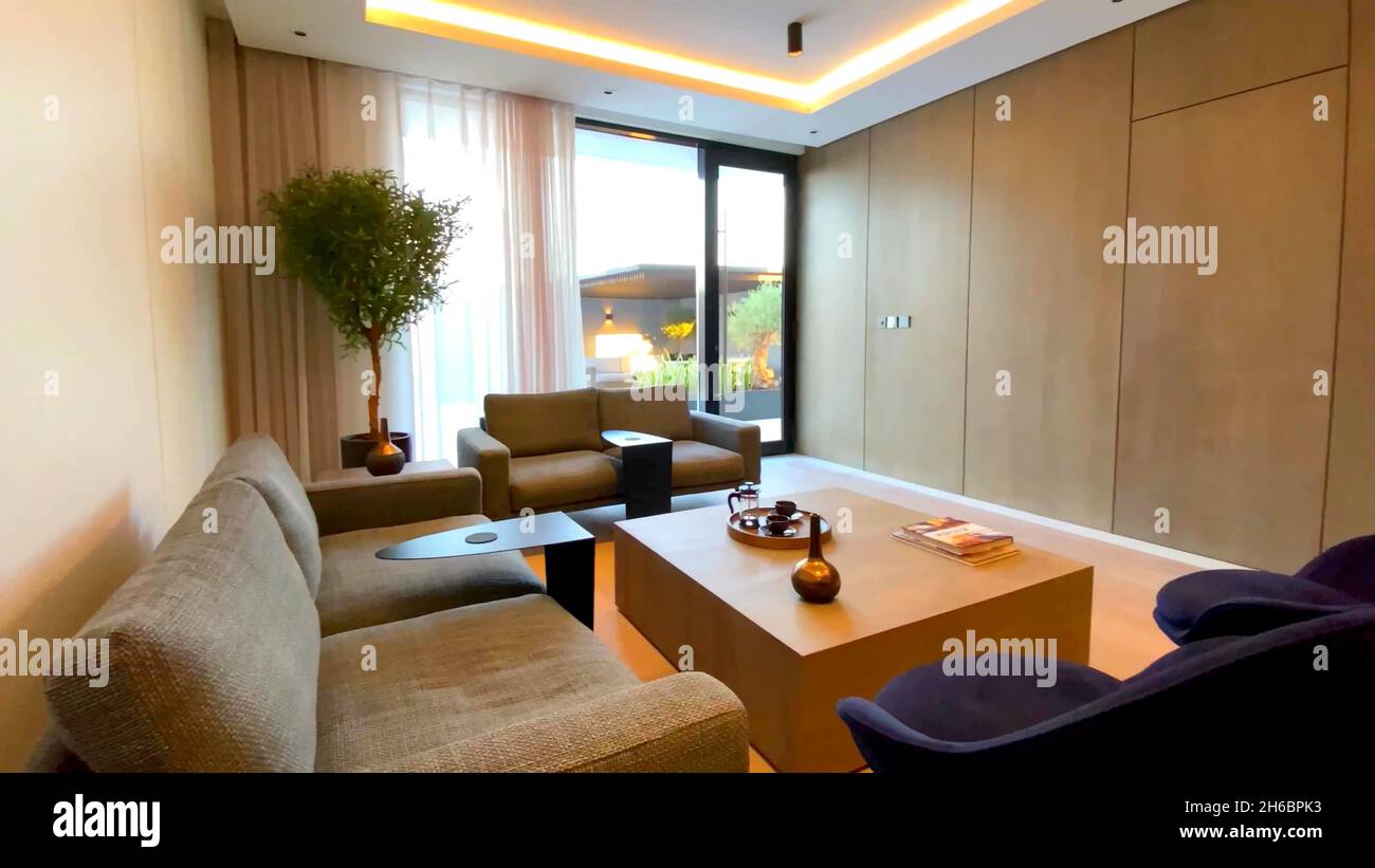 Ein Foto einer modernen Wohnung Stockfoto