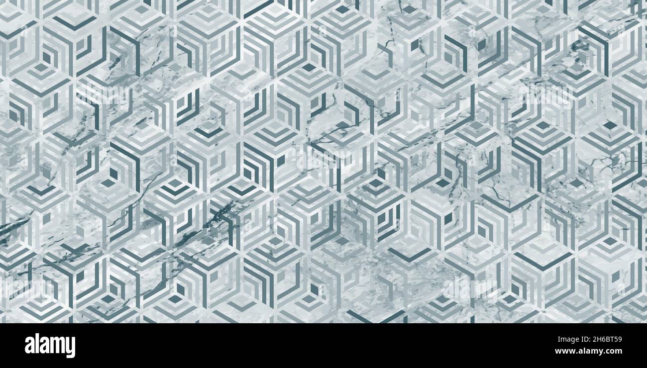 Geometrisches Muster Grunge Hintergrund mit polygonalen Form und grünen Marmor Textur Stock Vektor