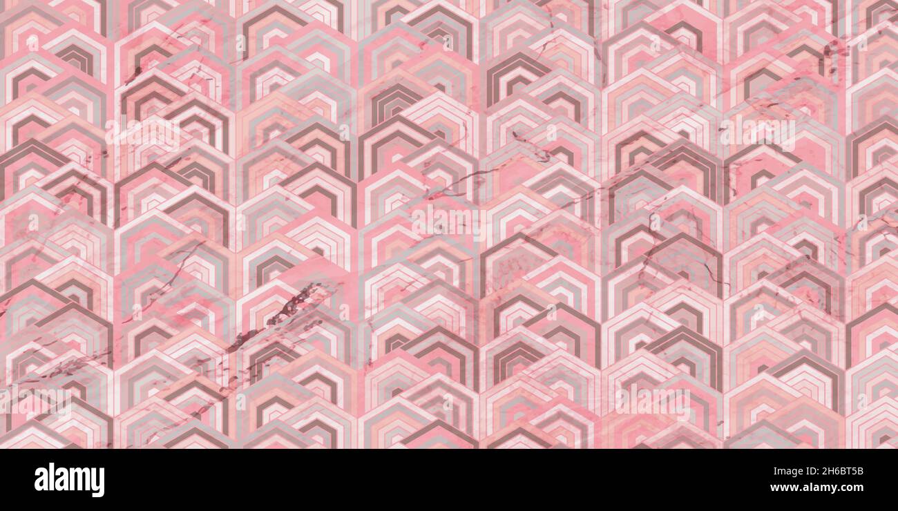 Geometrisches Muster rosa Hintergrund Luxus mit polygonalen Form und Marmor Textur Stock Vektor