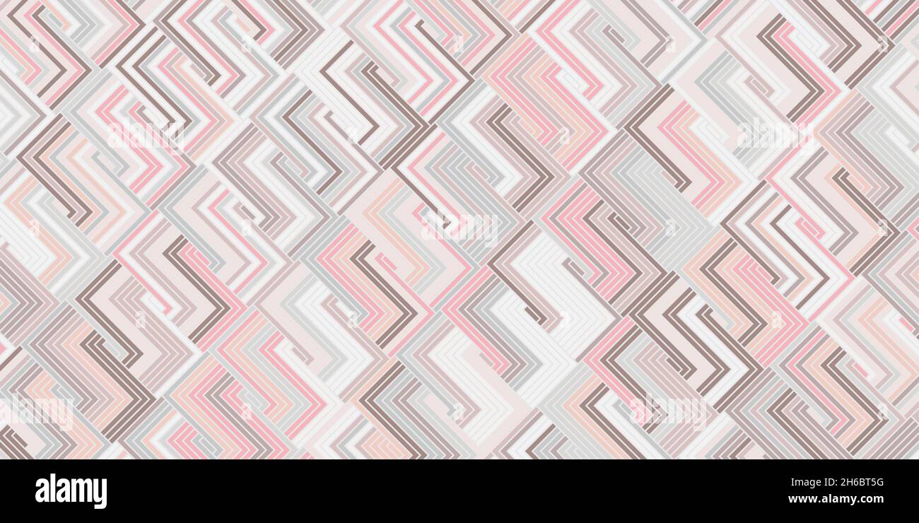 Geometrisches Muster mit Streifen rechteckige Form überlappen. Elegant von rosa Hintergrund Pastellfarbe Stock Vektor