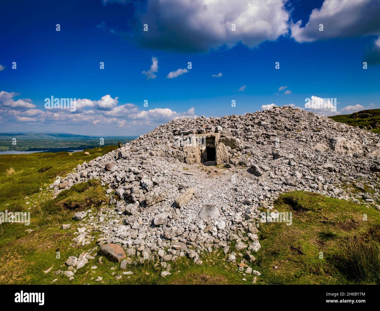 Der Megalithfriedhof von Carrowkeel, County Sligo, Irland Stockfoto