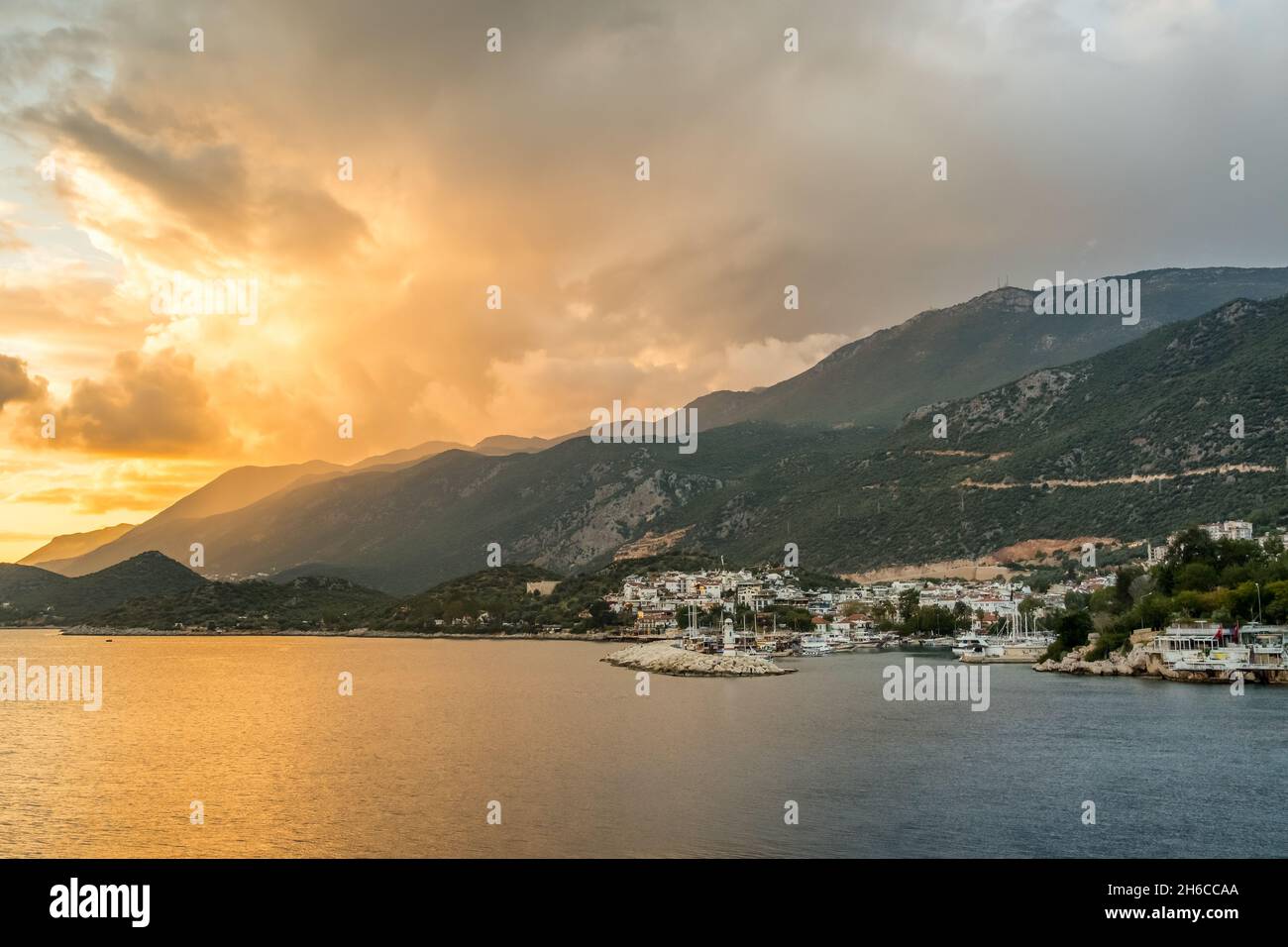 Schönen mediterranen Stadt Kas in der Türkei. Stockfoto