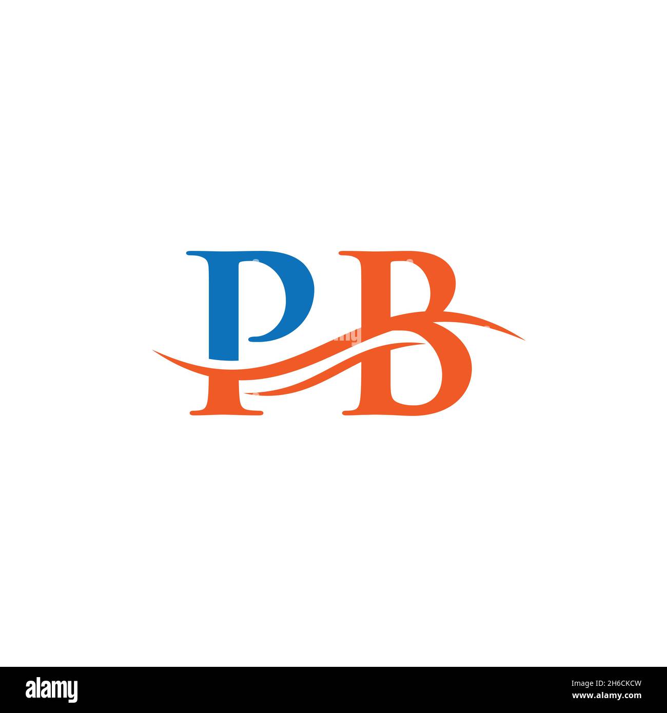 PB-verknüpftes Logo für Geschäfts- und Firmenidentität. Kreativer Buchstabe PB-Logo-Vektor Stock Vektor