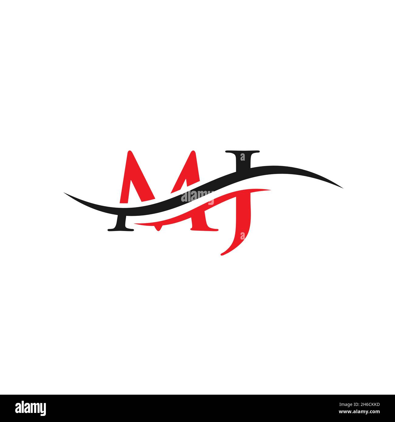 Monogramm Buchstabe MJ Logo Design Vektor. MJ Letter Logo-Design mit modernen trendigen Stock Vektor