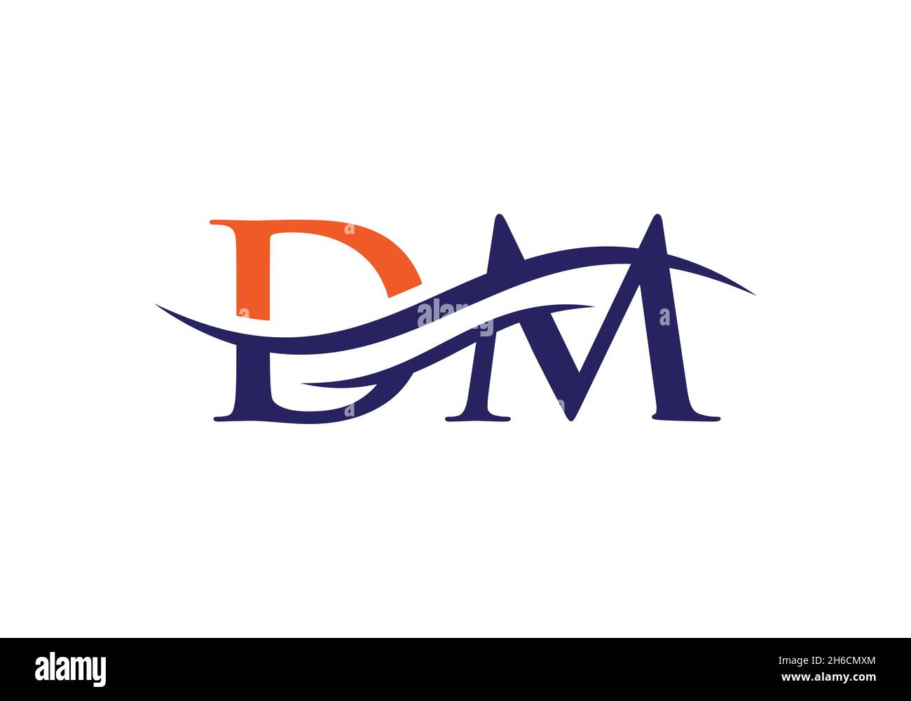 Monogramm Buchstabe DM Logo Design Vektor. DM Buchstabe Logo-Design mit modernen trendigen Stock Vektor