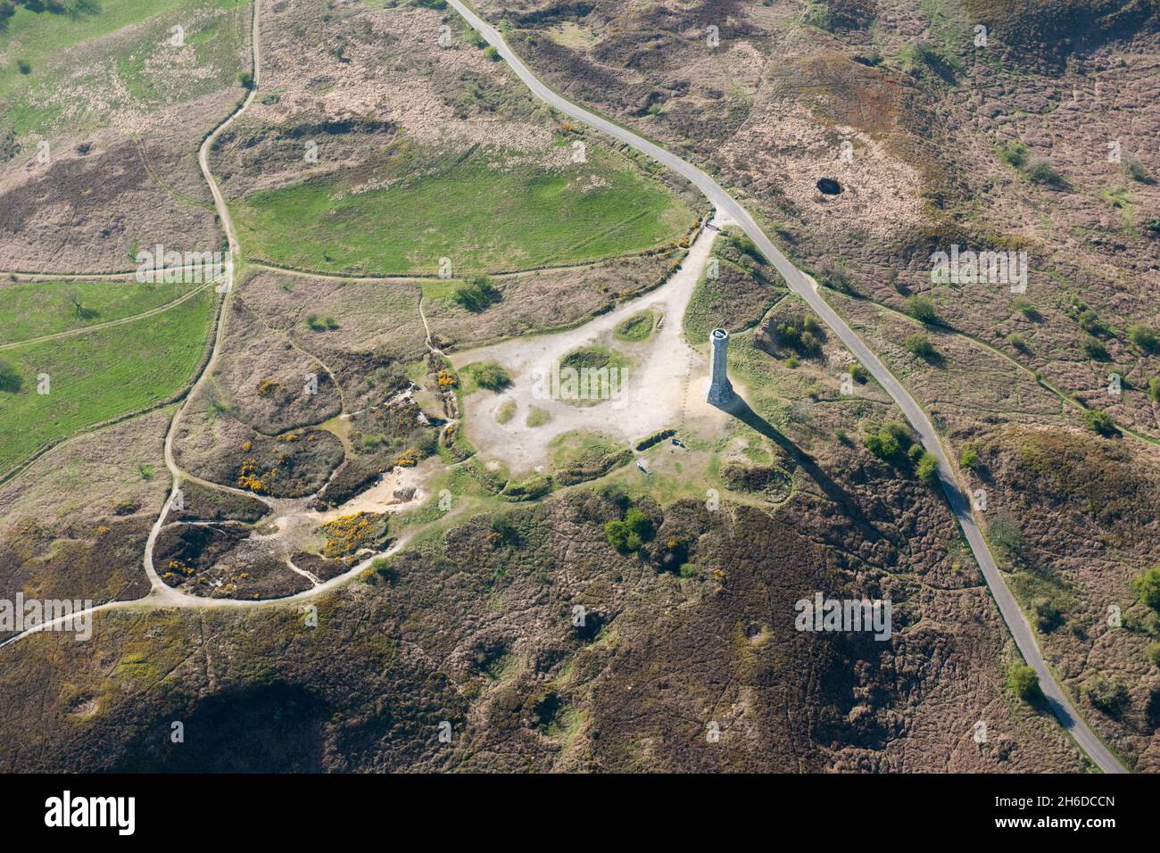 Das Hardy Monument erinnert an den Vizeadmiral Sir Thomas Hardy, Flaggenkapitän von Admiral Lord Nelsons Flaggschiff HMS Victory bei der Schlacht von Trafalgar, Black Down, Dorset, 2015. Stockfoto