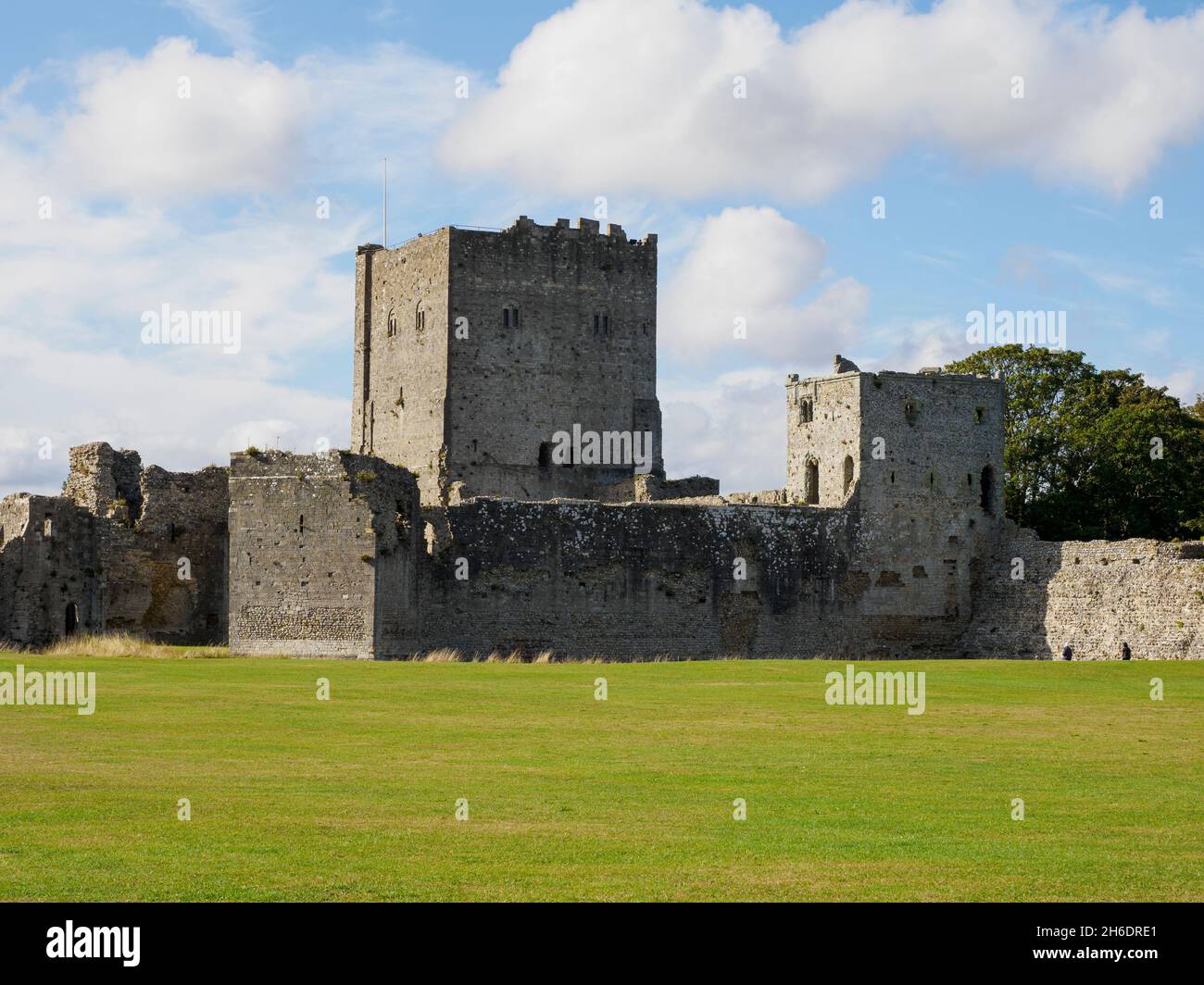 Portchester Castle Keep, Portsmouth, Hampshire, Großbritannien Stockfoto