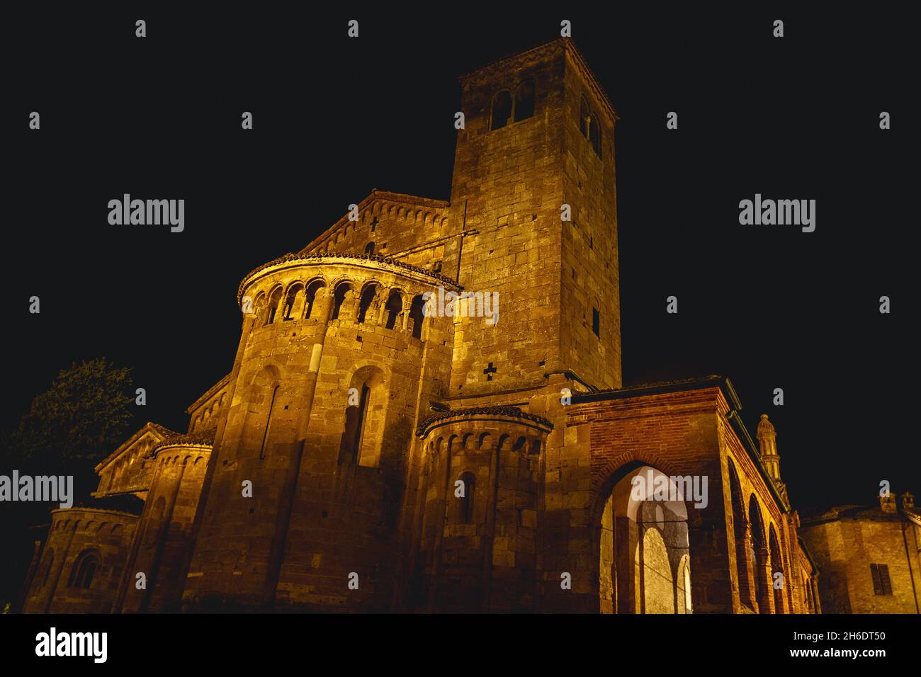 Collegiata di Santa Maria Assunta, Kirche in Castell'Arquato Stockfoto