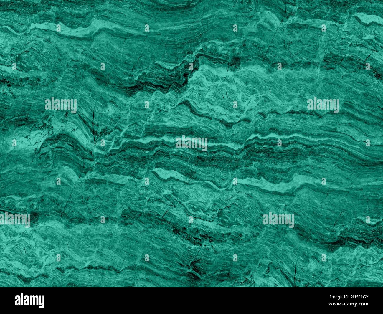 Smaragdgrüner Marmor oder Travertin. Abstraktes Muster mit unregelmäßigen Adern. Monochromatische Kachel. Beste Hintergrund für Luxus-Innenarchitektur. Stockfoto