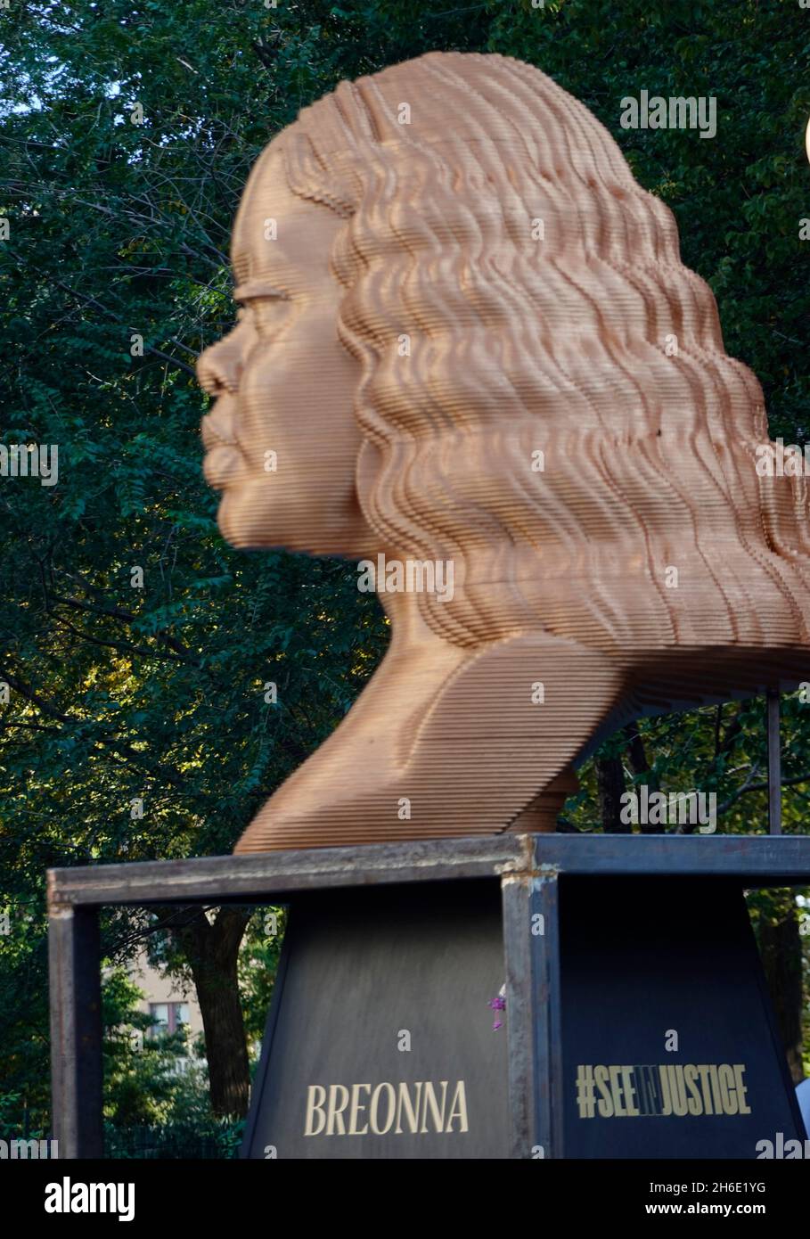Breonna Taylor Skulptur im Union Square Park NYC Stockfoto