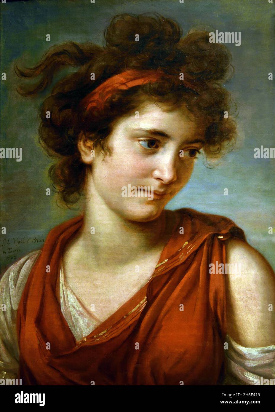 Porträt von Margherita Porporati 1792 Italien, Italienisch, Louise Elisabeth Vigee Le Brun 1755-1842 Frankreich Französisch Stockfoto