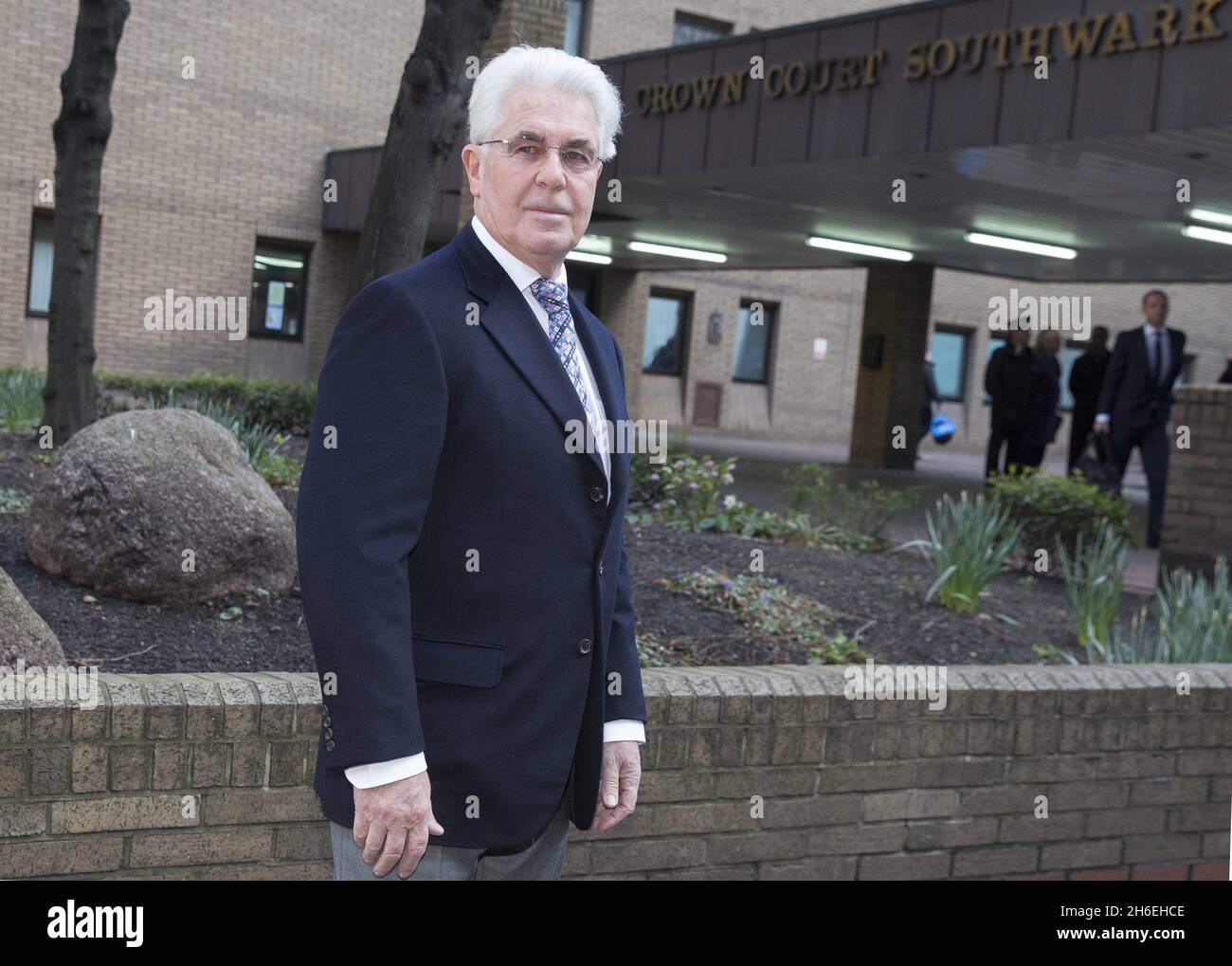 Max Clifford kommt heute Morgen am Southwark Crown Court an. Stockfoto