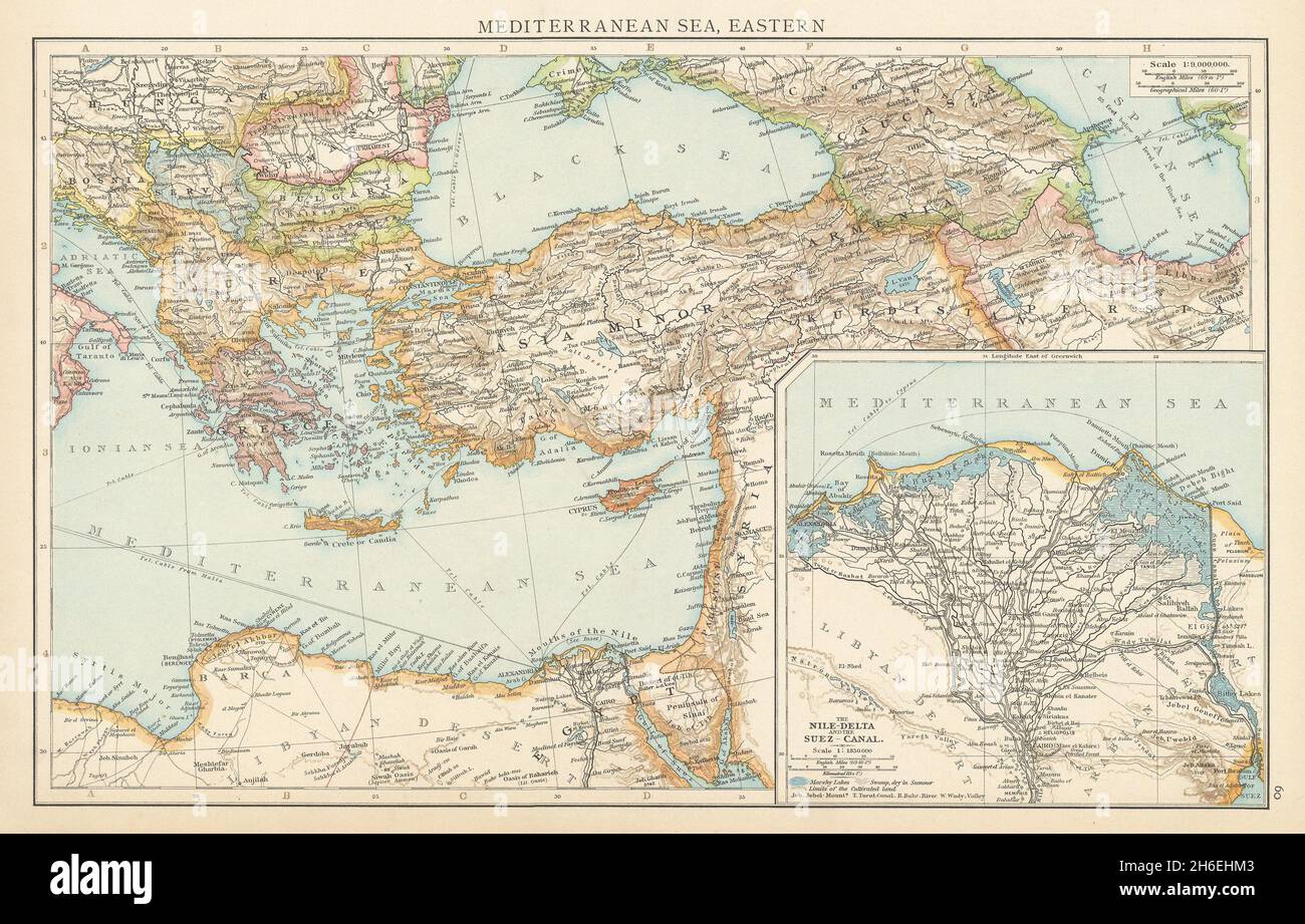 Fabelhafte Ostliches Mittelmeer Karte Fotos