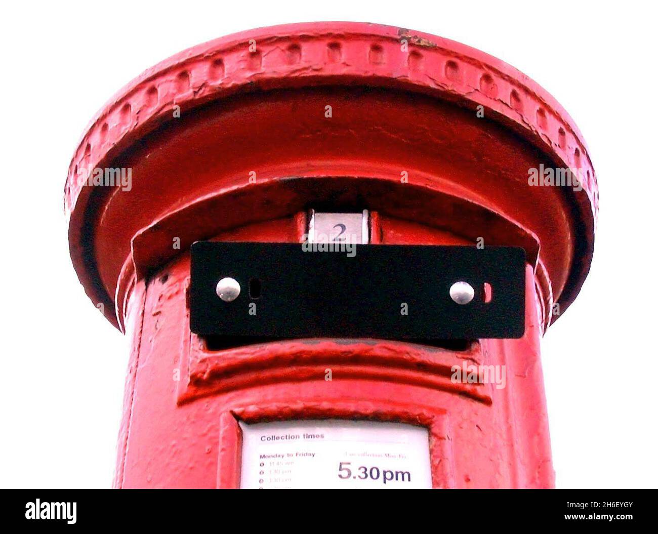 Ein geschlossener Postkasten. Bilddatum: Mittwoch, 18. Oktober 2006. Eine Petition mit vier Millionen Namen, die den Schutz der Postämter fordert, wird heute an die 10 Downing Street übermittelt. Stockfoto