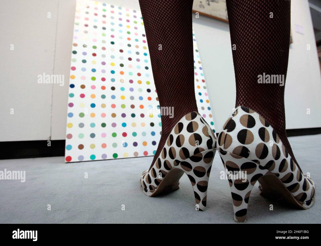 Damien Hirsts 'Isopropamid Iodide', glänzende Haushaltsfarbe auf Leinwand. Esitmated soll für 250,000 - 350,000 Pfund eines der Kunstwerke verkaufen, die nächste Woche, am 2. Januar 2007, von Christies in London versteigert werden. Stockfoto