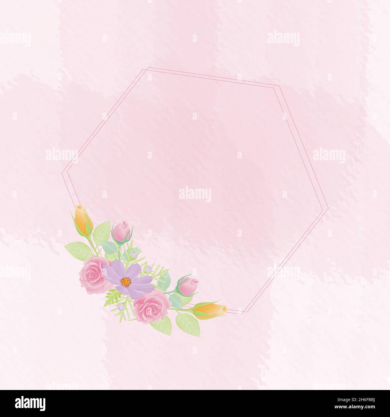 Aquarell natürliche Blume und verlassen Set-Design Stock Vektor