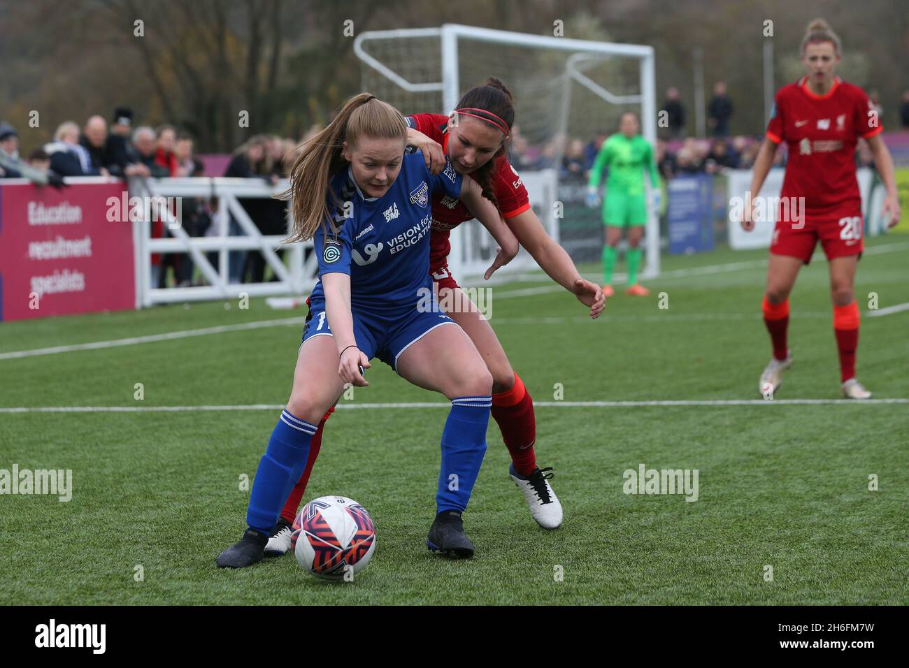 DURHAM CITY, GBR. 14. NOVEMBER während des FA Women's Championship-Spiels zwischen dem FC Durham Women und Liverpool im Maiden Castle, Durham City, am Sonntag, dem 14. November 2021. (Kredit: Mark Fletcher | MI News) Kredit: MI Nachrichten & Sport /Alamy Live News Stockfoto