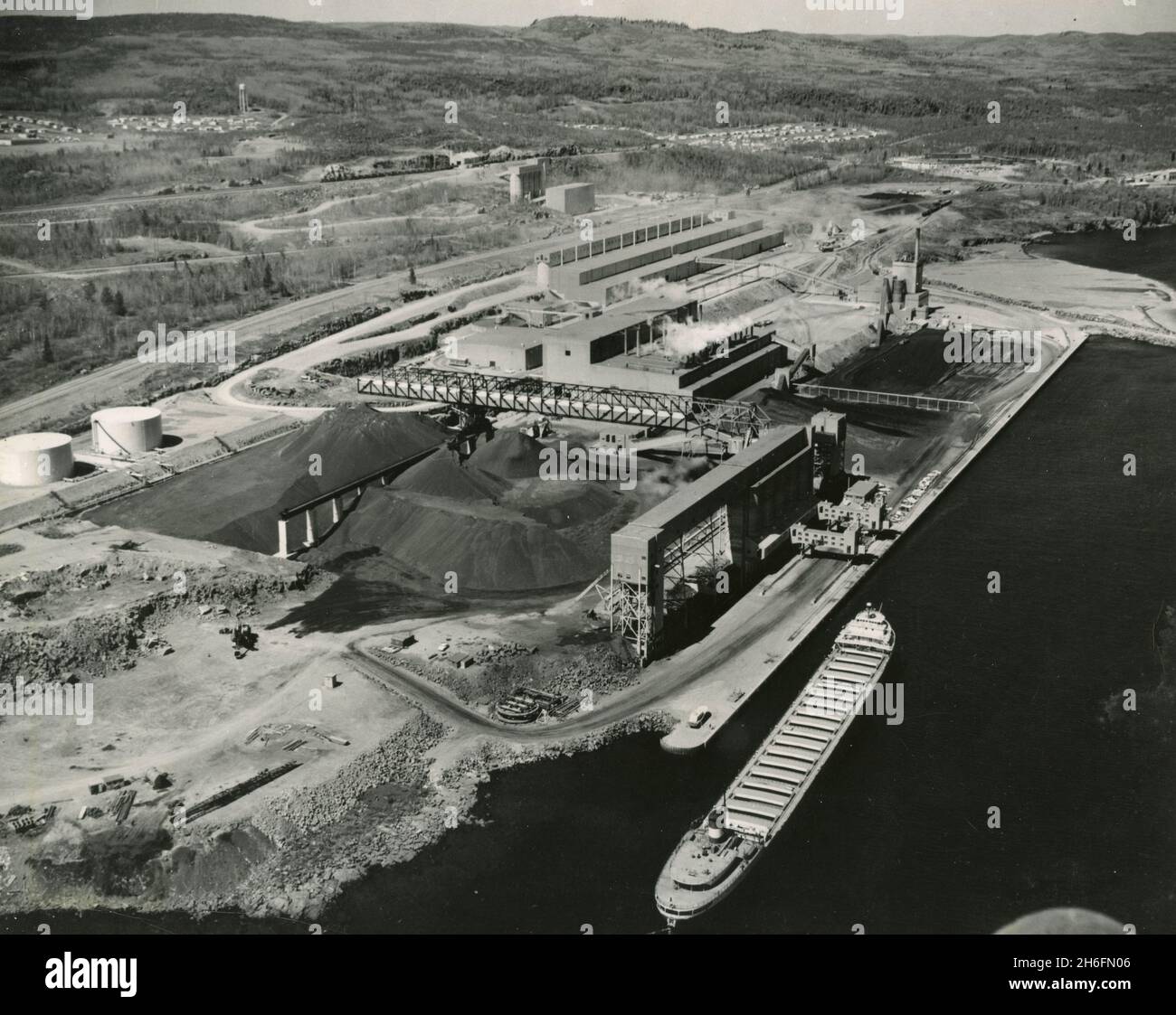 Taconite-Verarbeitungsanlage in Silver Bay, Minnesota, USA 1958 Stockfoto