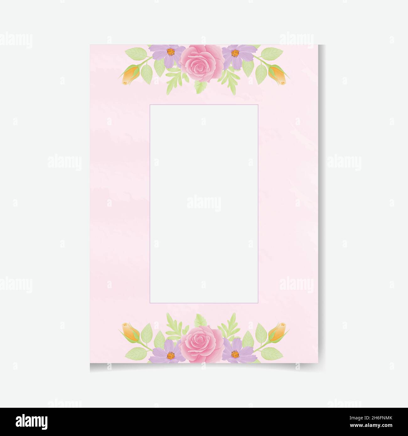 Aquarell natürliche Blume und verlassen Set-Design Stock Vektor