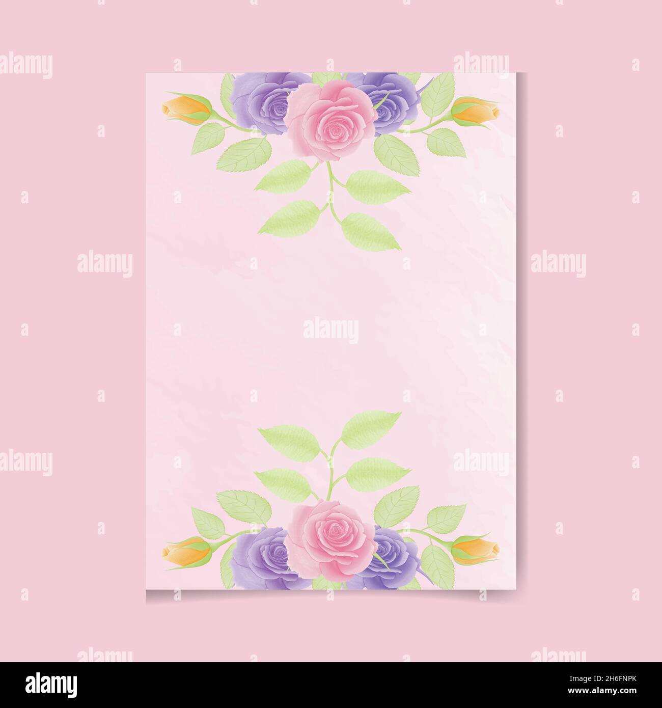 Aquarell natürliche Blume und verlassen Set-Design Stock Vektor