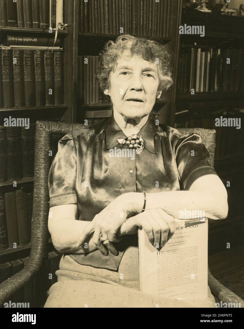 Miss Matilda D. Brown, Lehrerin des US-Präsidenten Henry Truman an der Schule, USA 1945 Stockfoto