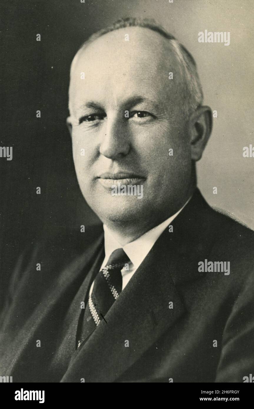 Der amerikanische Pädagoge William Earl Givens, Executive Secretary der National Education Association, USA 1947 Stockfoto