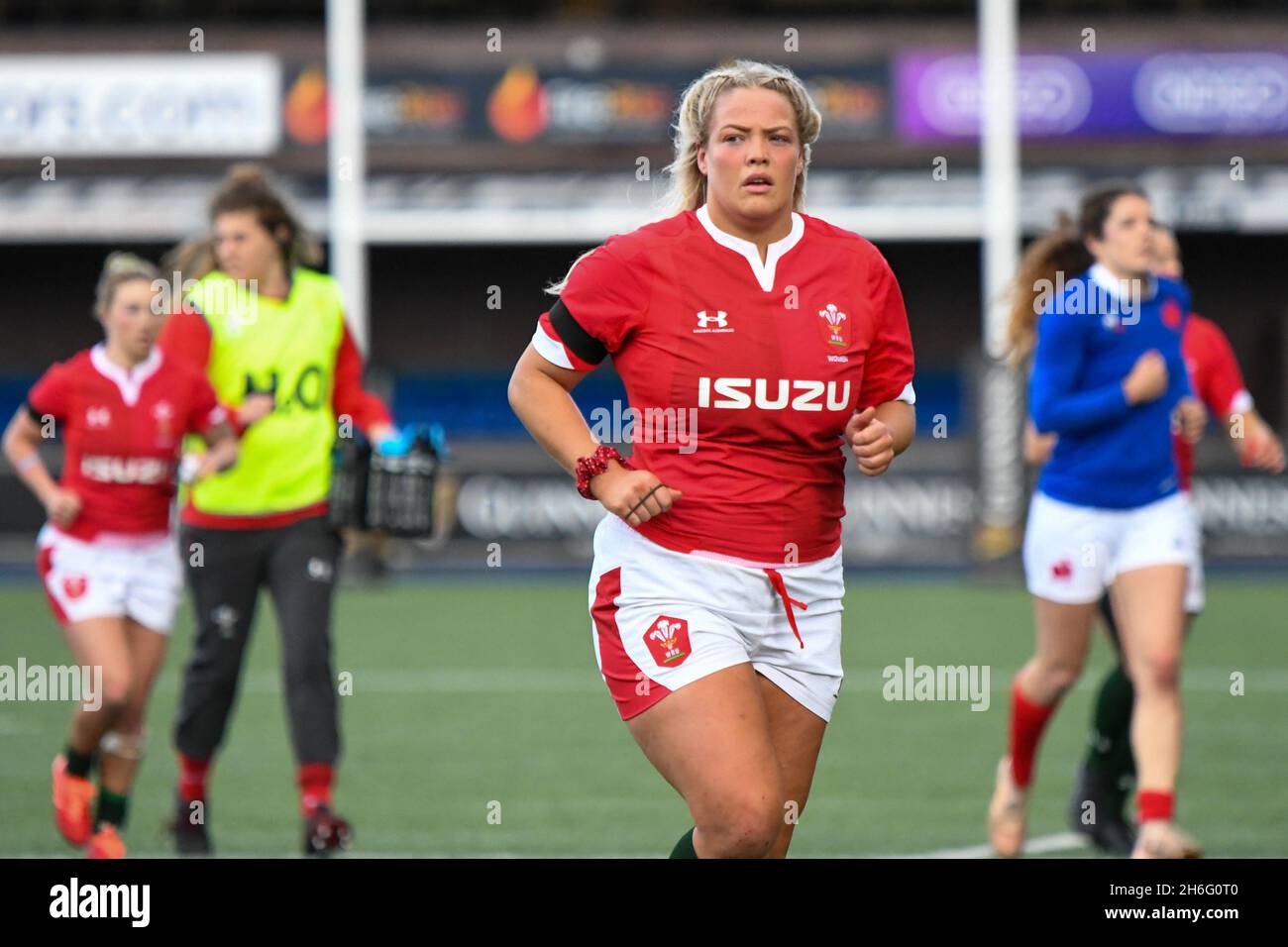 Cardiff, Wales. 23. Februar 2020. Kelsey Jones von Wales während des Six Nations Championship-Spiels der Frauen zwischen Wales und Frankreich im Cardiff Arms Park in Cardiff, Wales, Großbritannien, am 23. Februar 2020. Quelle: Duncan Thomas/Majestic Media/Alamy Live News. Stockfoto