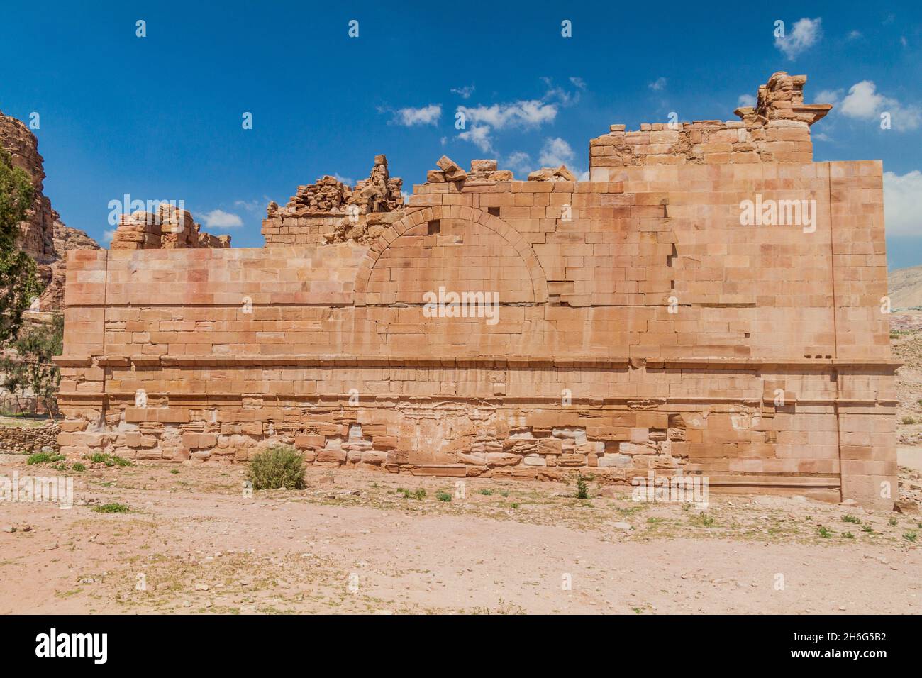 Qasr Al Bint Tempel von Duschares in der antiken Stadt Petra, Jordanien Stockfoto