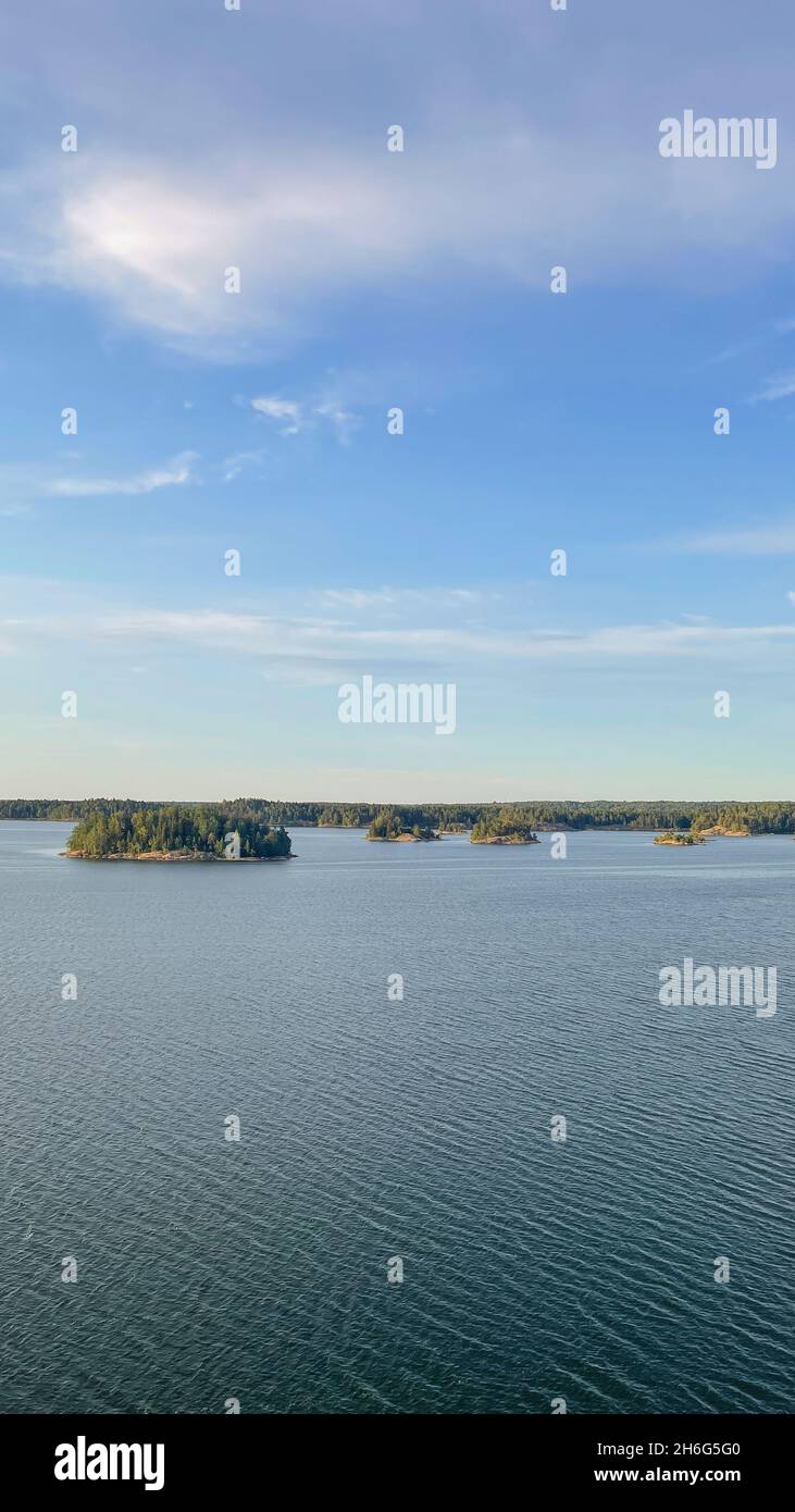 Insel im Stockholmer Schärengarten, Schweden Stockfoto