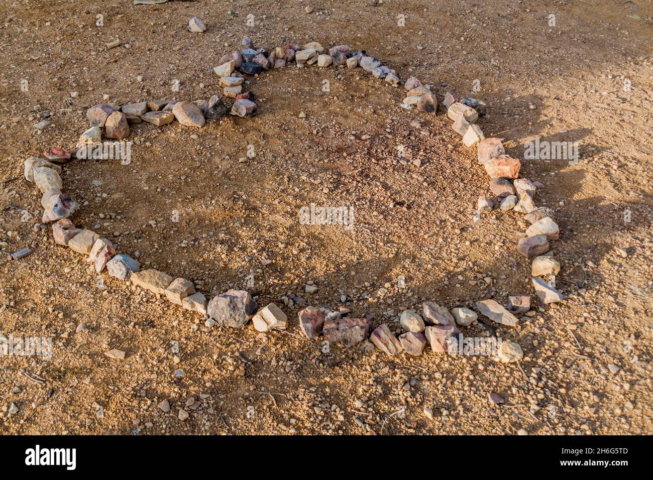 Großes Herz aus Steinen Stockfoto