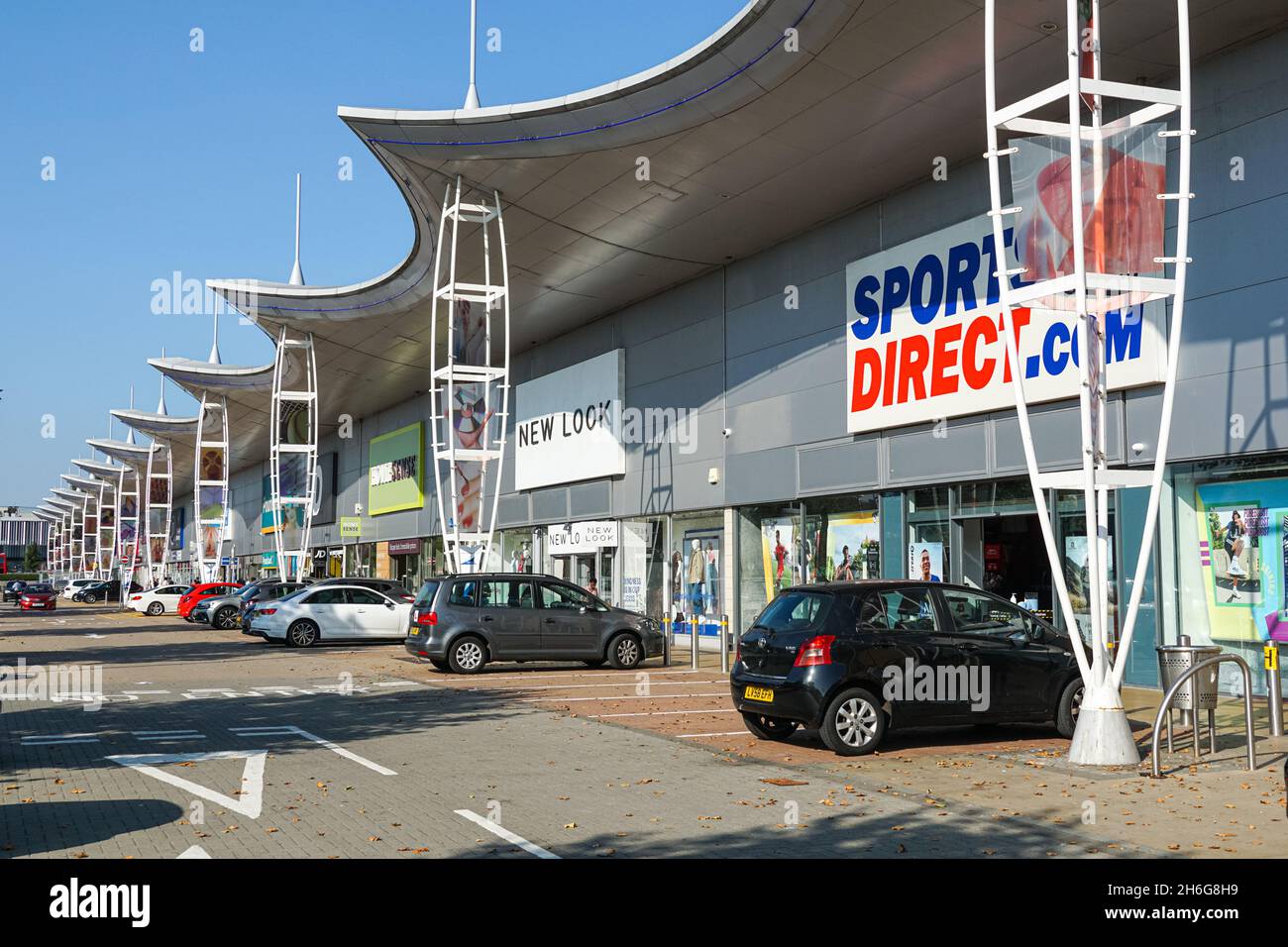 Geschäfte im Greenwich Shopping Park, London England Vereinigtes Königreich Großbritannien Stockfoto