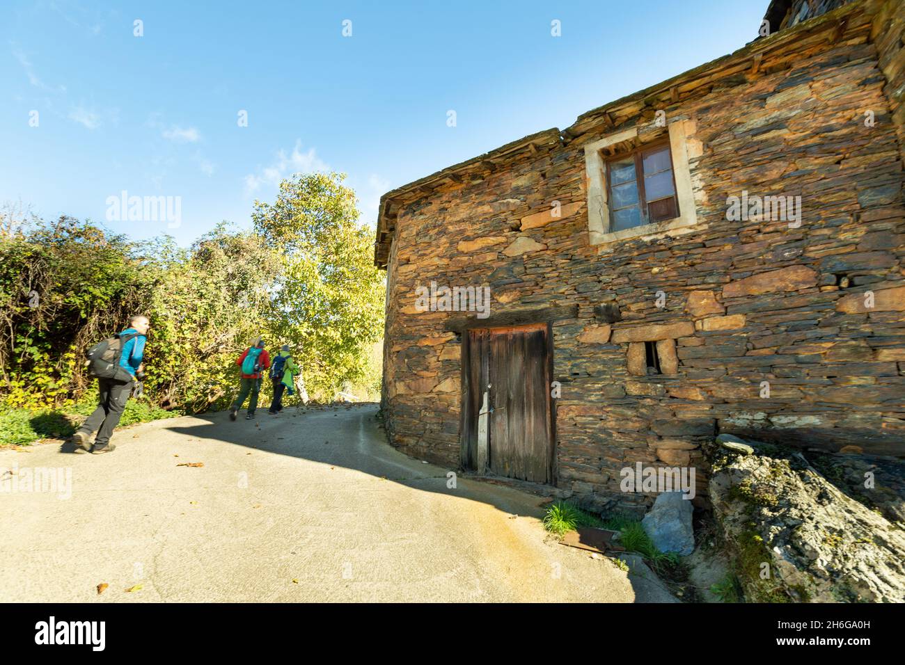 Castañar de Hermisende, Zamora Stockfoto