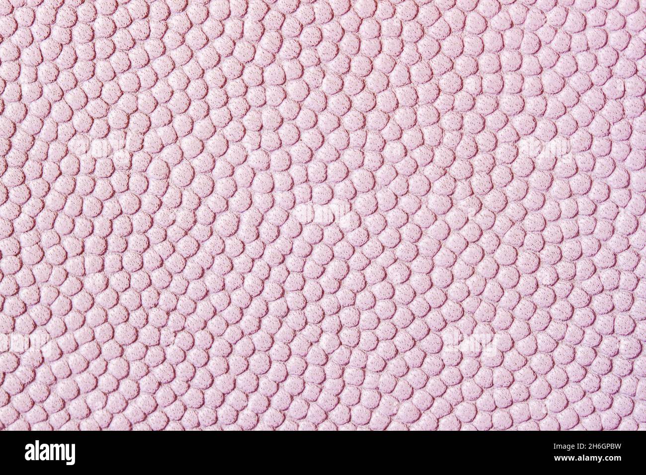 Textur aus echtem Leder, zartes süßes Rosa-Farbmuster, Hintergrund, Kopierfläche Stockfoto