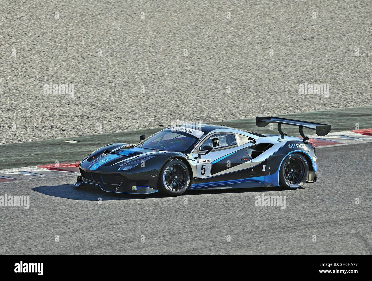 Ferrari 488 GT3-Team SF Rennen in der internationalen Motorsport GT3-Meisterschaft des Circuit de Barcelona Catalunya, Montmelo, Katalonien, Spanien Stockfoto