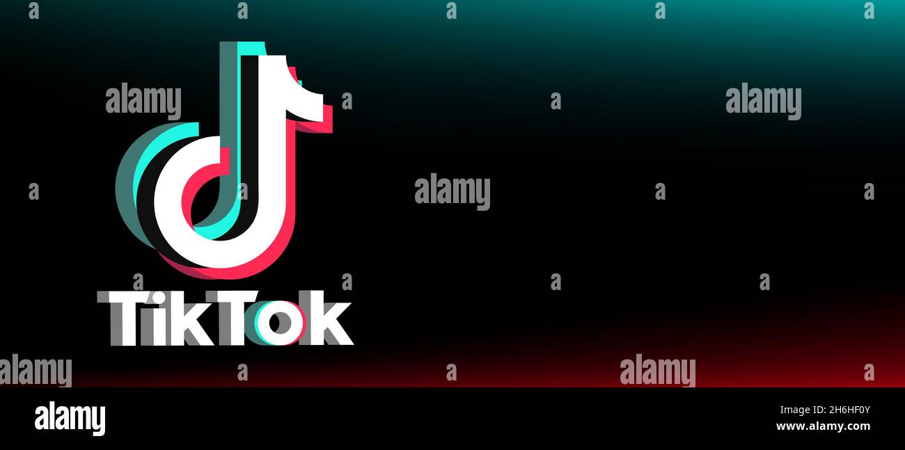 TikTok Social Media Logo 3d-Effekt im Vektorformat Stock Vektor