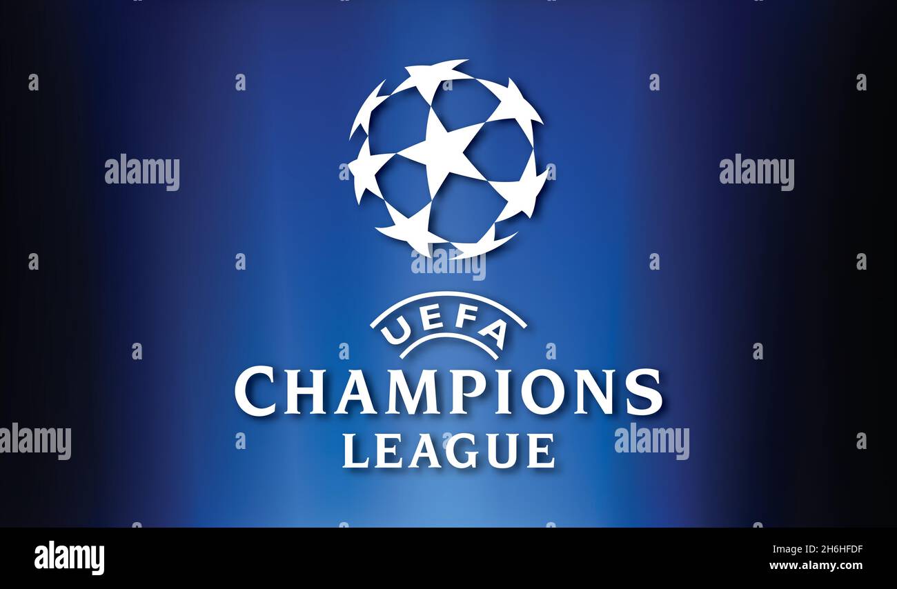 Barcelona, SPANIEN - 14. SEPTEMBER 2021 die Gruppenphase der neuen UEFA CHAMPIONS  LEAGUE beginnt erneut. Logo der Veranstaltung. Vektorgrafik Editorial  Stock-Vektorgrafik - Alamy