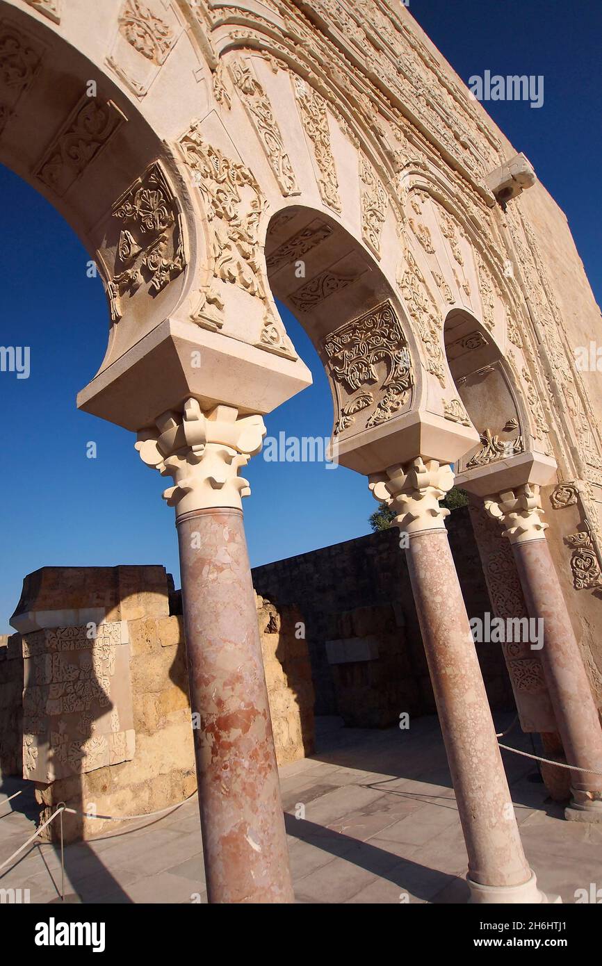 Madinat al-Zahra, Medina Azahara Archäologischer Komplex aus dem Mittelalter, Córdoba, Andalucía, Spanien, Europa Stockfoto