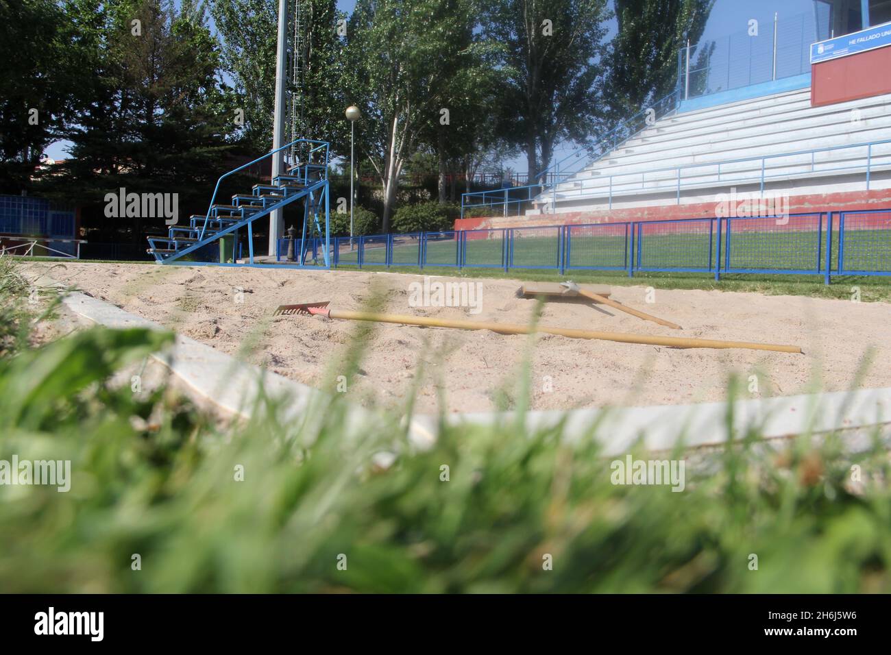 Instalaciones listas para comenzar la competición. Stockfoto