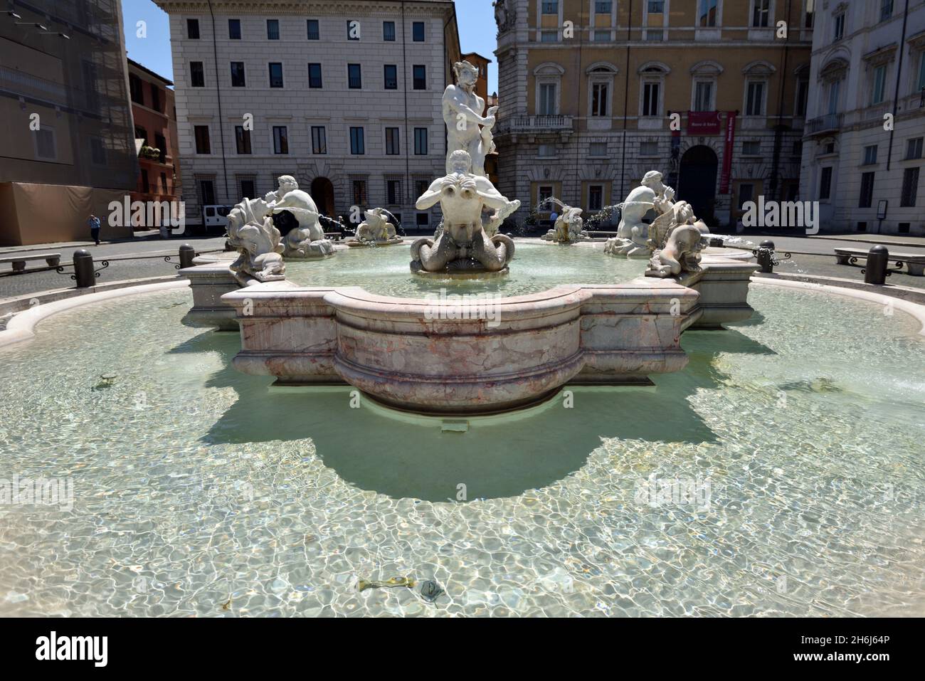 Italien, Rom, Piazza Navona, Brunnen der Moor Stockfoto